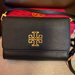 Black Tory Burch Britten Combo Cross Body Bag